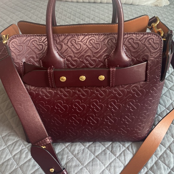 Burberry Small Monogram Leather Triple Stud Belt Bag - Picture 10 of 16